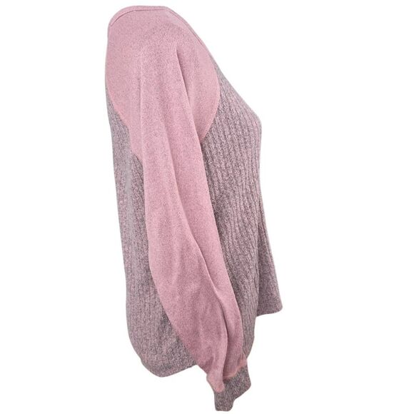 Lucky Brand Women's Size Small Pink Ribbed Matching Lounge Set - Picture 5 of 8